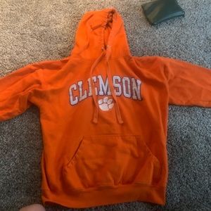 Bright orange Clemson college hoodie